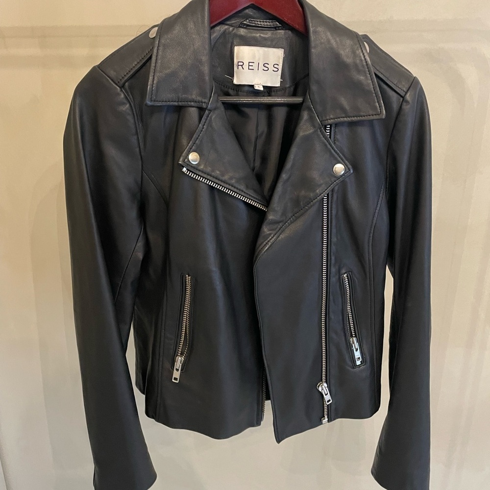 Reiss leather biker jacket
